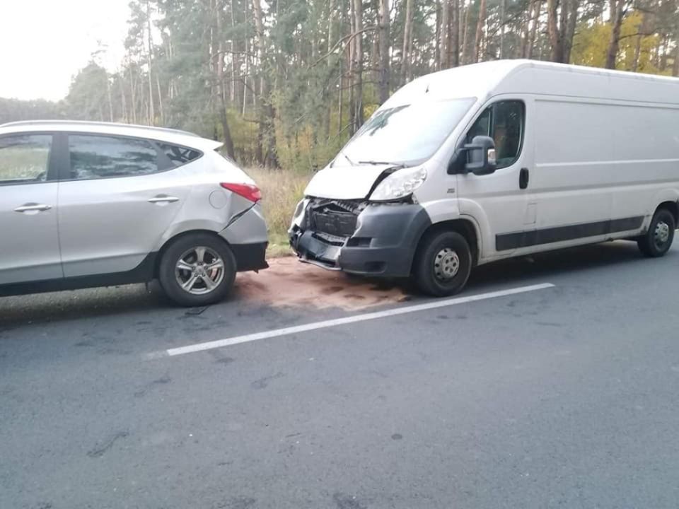 Zderzenie trzech samochodów