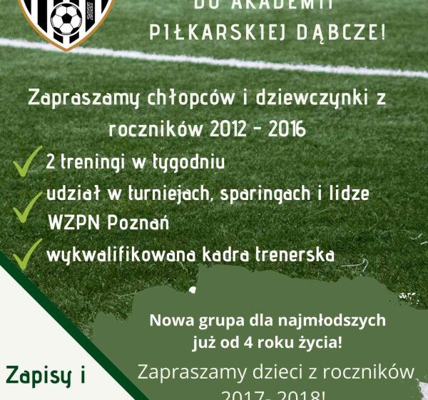 Nabór do Akademii Piłkarskiej Dąbcze