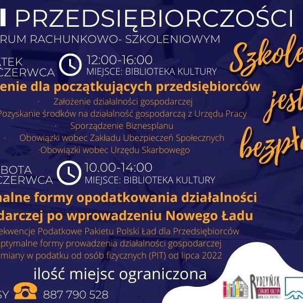 ZAPRASZAMY NA BEZPŁATNE SZKOLENIE