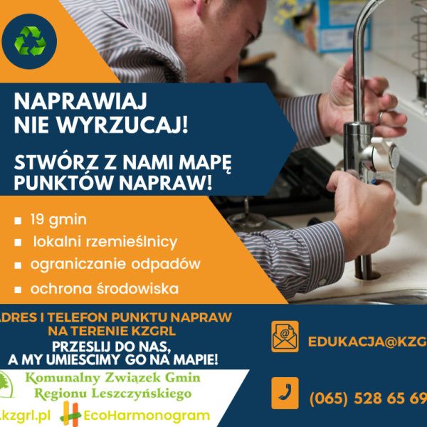 STWÓRZMY RAZEM MAPĘ PUNKTÓW NAPRAW! Nie wyrzucaj – naprawiaj!