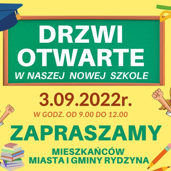 Zapraszamy na dni otwarte w SP w Rydzynie