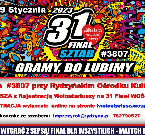  Ruszyła rejestracja wolontariuszy na 31Finał WOŚP