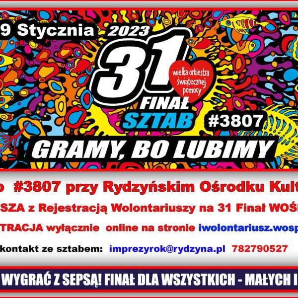 Ruszyła rejestracja wolontariuszy na 31Finał WOŚP