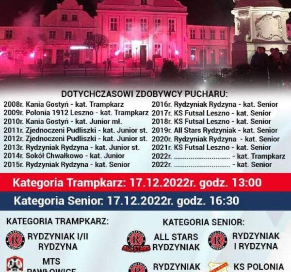  XV Halowy Turniej o Puchar BMiG Rydzyna – LIVE