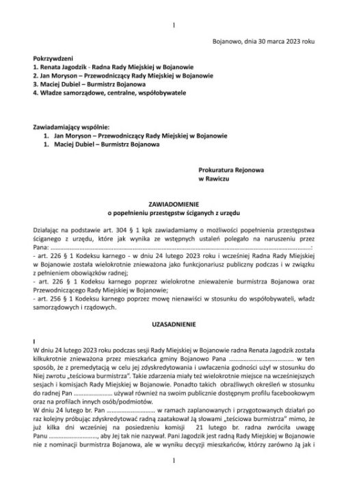 Złożyli zawiadomienie do prokuratury, wezwali do przeprosin