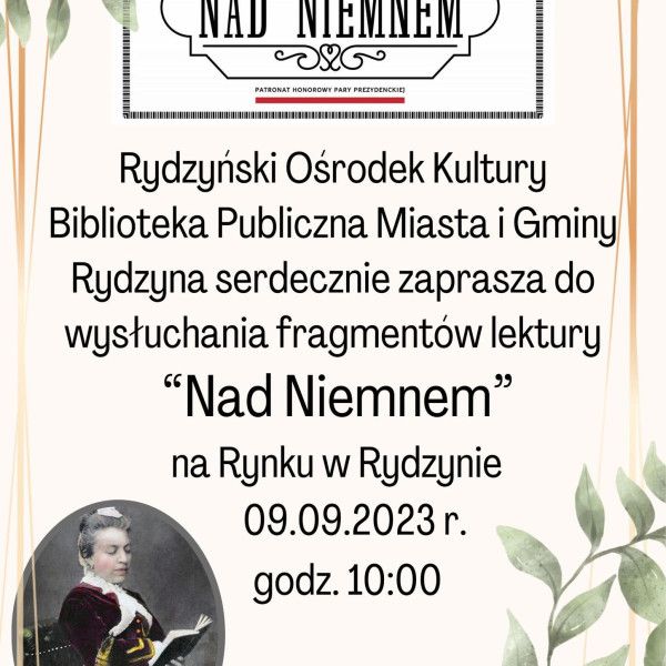 Zapraszamy na Narodowe Czytanie na rynek w Rydzynie