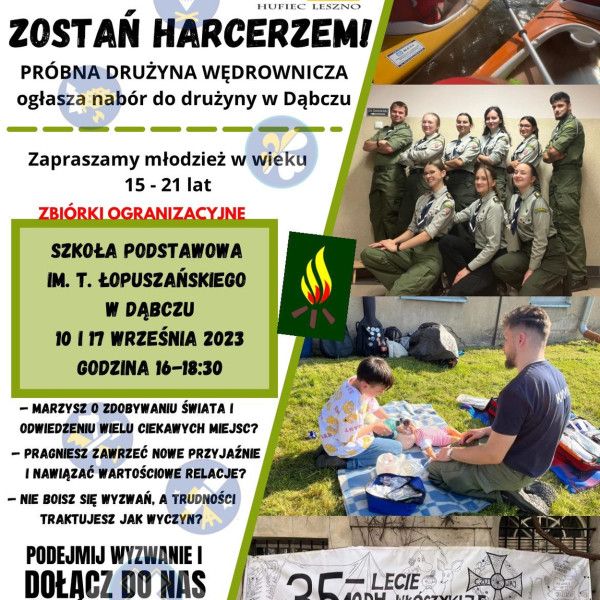 Zapisz się do PRÓBNEJ DRUŻYNY WĘDROWNICZEJ