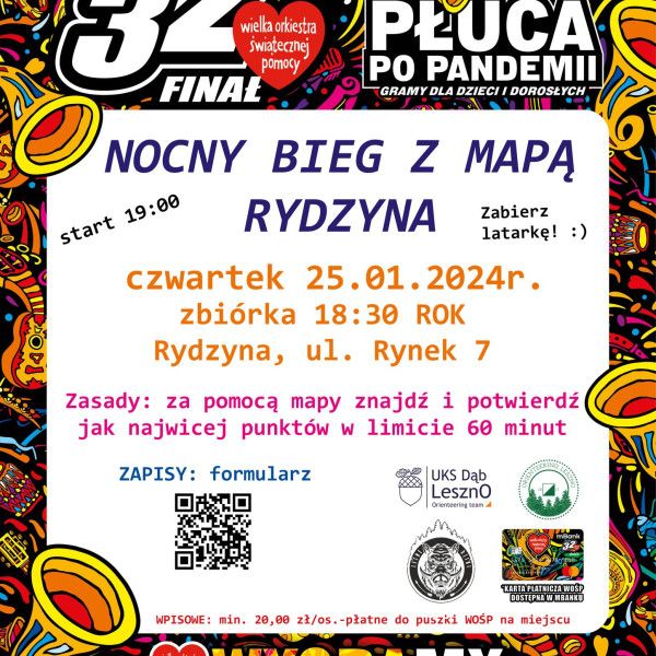 Nocny Bieg z Mapą dla WOŚP