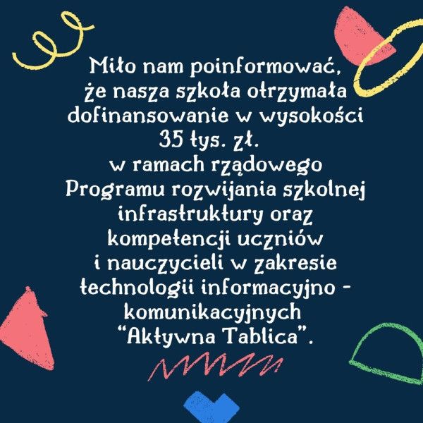 Dofinansowanie dla SP Rydzyna