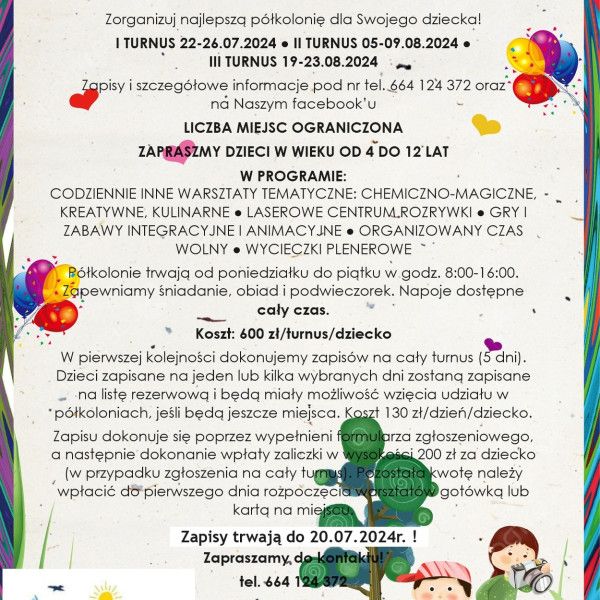 Półkolonie z Zatoką Przygód!