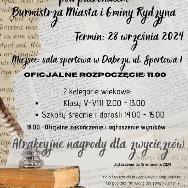 Pierwsze Dąbieckie Dyktando!