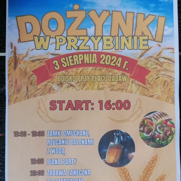 Dożynki w Przybinie 2024: Program, Atrakcje i Szczegóły Wydarzenia