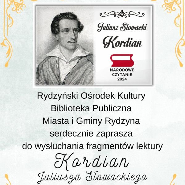 Narodowe Czytanie 2024 w Rydzynie: Kordian Juliusza Słowackiego na Rynku