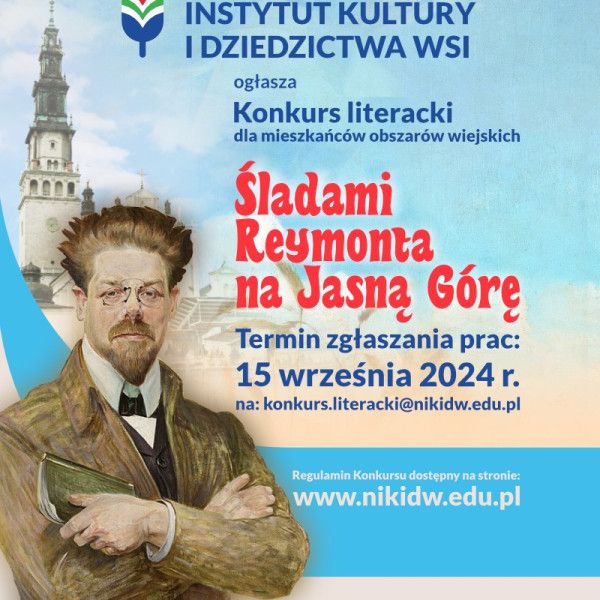 Konkurs Literacki 'Śladami Reymonta na Jasną Górę’ – Zgłoszenia do 15 września 202