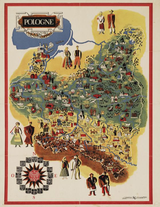 Mapa z Rydzyną z lat 1933-1939 dostępna na cyfrowe.mnw.art.pl