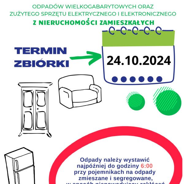 Objazdowa Zbiórka Odpadów Wielkogabarytowych i Elektronicznych – 24.10.2024