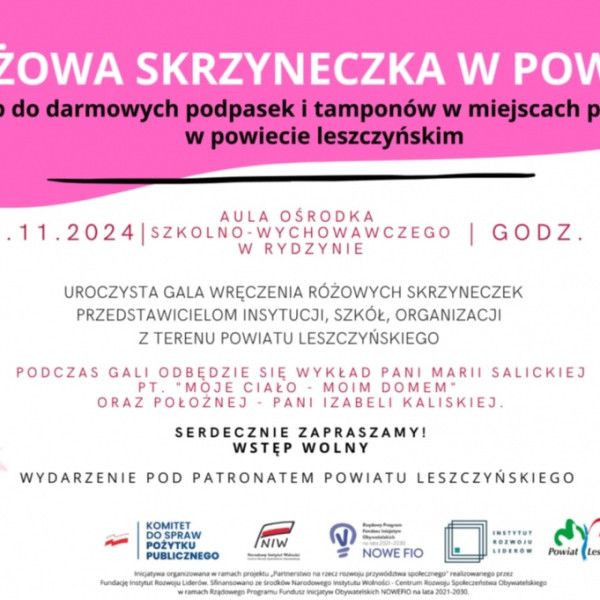 Różowa Skrzyneczka w Powiecie – spotkanie w Rydzynie o ciałopozytywności i wsparci
