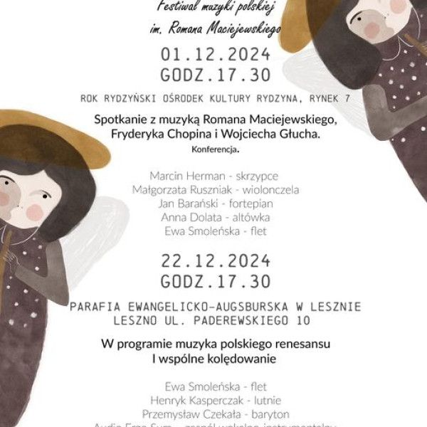 Musica Charitativa: Festiwal Muzyki Polskiej im. Romana Maciejewskiego w Rydzynie