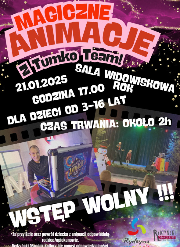 Magiczne Animacje Tumko Team w Rydzynie – Wstęp Wolny dla Dzieci
