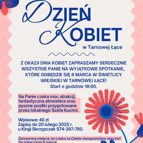Dzień Kobiet w Tarnowej Łące – zaproszenie na wyjątkowy wieczór