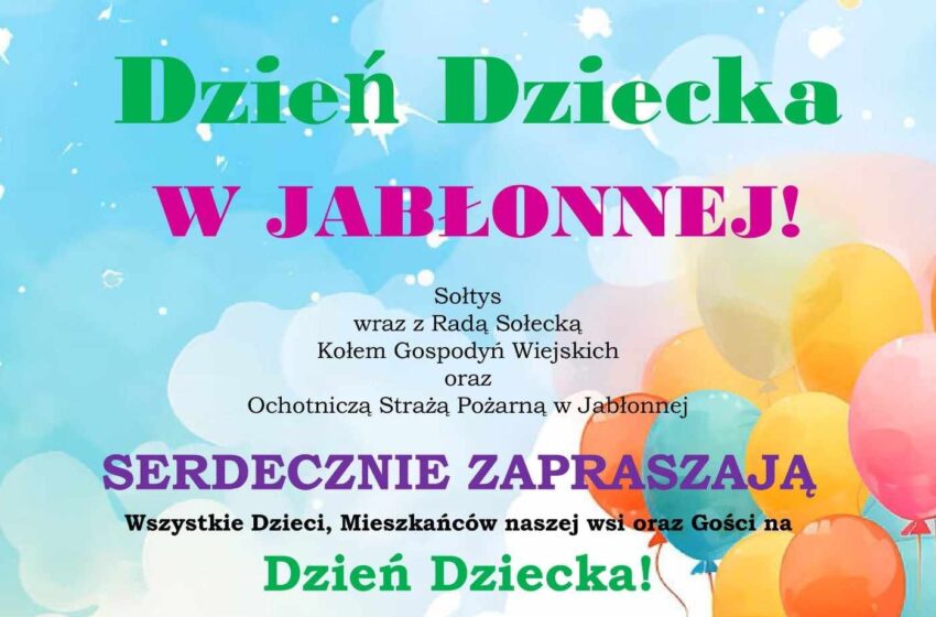 Kolorowy Dzień Dziecka w Jabłonnej! Rodzinny festyn już 31 maja