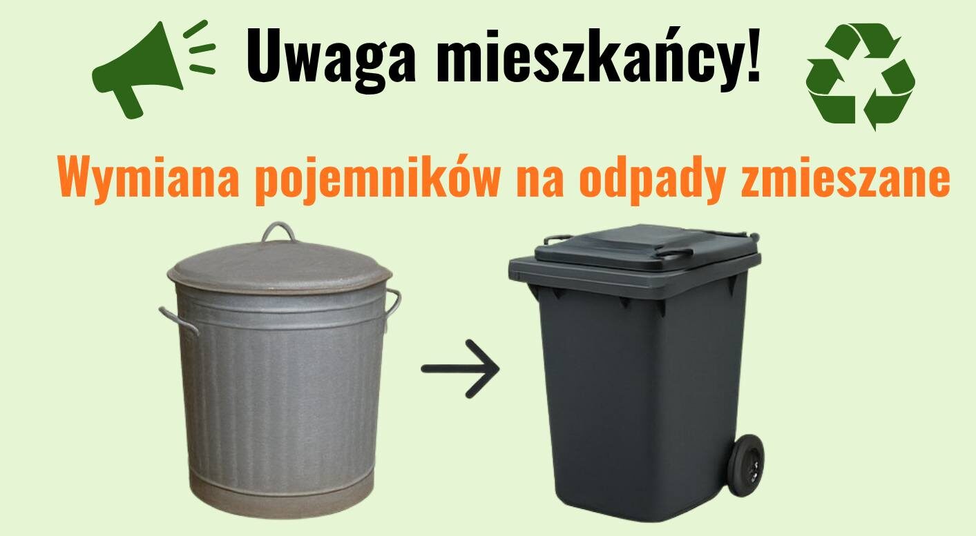 W sierpniu rusza wymiana pojemników na odpady zmieszane