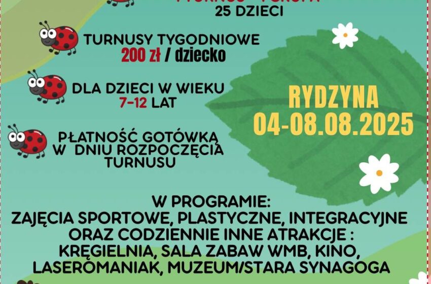  Zielone Wakacje z Rydzyńskim Ośrodkiem Kultury – aktywne lato dla dzieci!