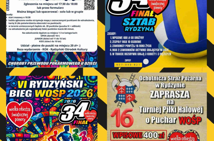  Rydzyna: wydarzenia WOŚP 2026 – najważniejsze informacje