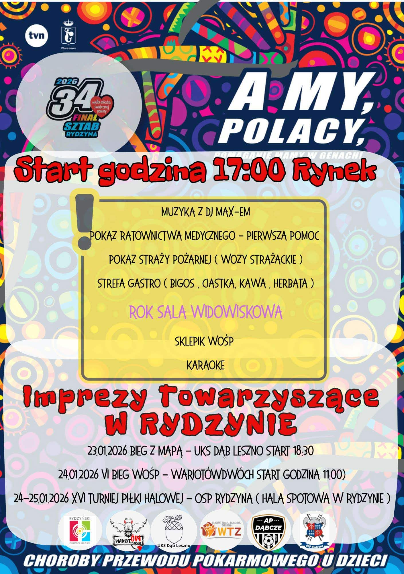 Finał WOŚP 2026 w Rydzynie. Start o 17:00 na rynku