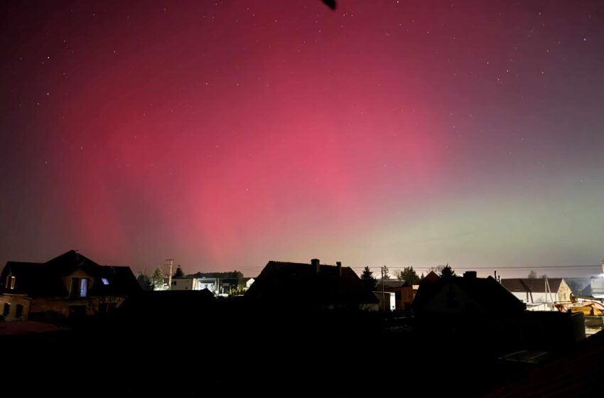  Zorza polarna widoczna po silnym rozbłysku