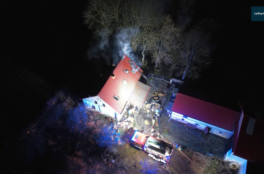  Pożar domu w Kłodzie koło Rydzyny