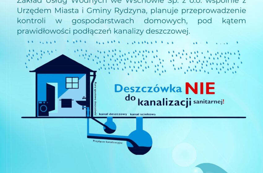  Gmina Rydzyna: Ruszają kontrole kanalizacji