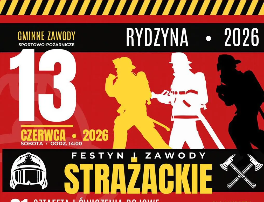 Gminne Zawody Sportowo-Pożarnicze 2026 w Rydzynie. Znamy program wydarzenia